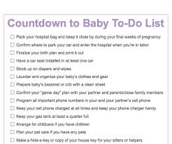 Third Trimester To Do List Countdown To Baby Printable