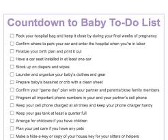 third trimester to do list countdown to baby printable