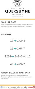 Die Quersumme Einfach Im Mathe Spickzettel Erklart So Konnt Ihr Leicht Lernen Leichter Lernen Mathe Mathe Formeln