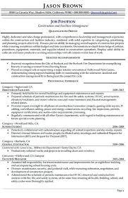 construction management resume writing