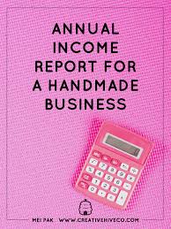 2015 Annual Income Report For A Handmade Business Creative Hive Handmade Business Income Reports Jewelry Making Business