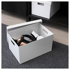 Tjena Kasten Mit Deckel Weiss 25x35x20 Cm Ikea Osterreich Storage Boxes With Lids White Storage Box Storage Boxes