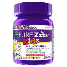 Vicks Pure Zzzs Kids Melatonin Sleep Aid Gummies Berry 0 5mg 30 Ct Walmart Com Walmart Com