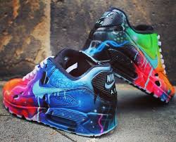 Nike Air Max 90 Blue Galaxy Style Painted Custom Shoes Sneaker Etsy Sneakers Nike Air Max Nike Air Max Nike Shoes Women