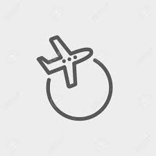 Airplane Icon Thin Line For Web And Mobile Modern Minimalistic Airplane Icon Plane Icon Logo Design Creative