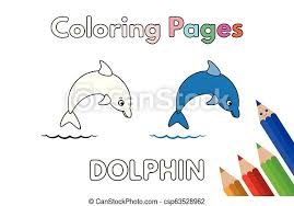 Take a look at each of the images below. Cartoon Dolphin Coloring Book Cartoon Dolphin Illustration Vector Coloring Book Pages For Children Canstock