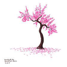 Pink Cherry Blossom Tree Art Print No 186 Beautiful Mess Blossom Tree Tattoo Cherry Blossom Tree Tattoo Tree Painting