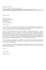 Teacher Cover Letter Example Sample
