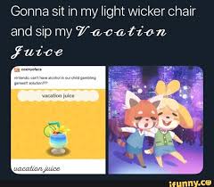Gonna Sit In My Light Wicker Chair And Sip My Vacation Ifunny Animal Crossing Funny Animal Crossing Game Animal Crossing Memes