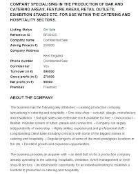Business For Sale Company Specialising In The Production Of Bar And Catering Areas Feature Areas Retail Sell Your Business Company Address Exhibition Stand
