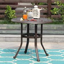 Many different thicknesses and edge polish. Ipkig Round Patio Bistro Table With 2 2 Umbrella Hole Cast Aluminum Patio Furniture Dining Table Deck 35 4 Diameter Patio Coffee Table For Yard Garden Patio Furniture Accessories Patio Lawn Garden