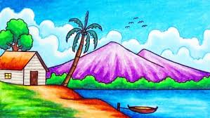 Menggambar pemandangan laut dan gunung gambar viral hd via gambarviralhd.blogspot.com. 100 Gambar Pemandangan Alam Pantai Gunung Laut Dll