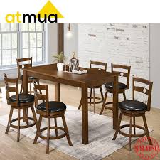 Vasagle alineru bar table, narrow rectangular bar table, kitchen table, pub dining high table, sturdy metal frame, 39.4 x 15.7 x 35.4 inches, easy assembly, industrial design, rustic brown. Table Only Atmua Spear Counter Table Dining Table Bar Table High Table Solid Wood Meja Tinggi
