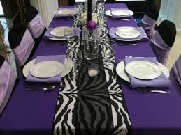 Dress up play and more. Wild Purple And Zebra Print Table How Fun Party Rentals Table Decorations Table