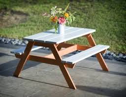 Toddler Picnic Table Do It Yourself Home Projects From Ana White Toddler Picnic Table Picnic Table Makeover Picnic Table