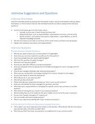 Interview Suggestions And Questions