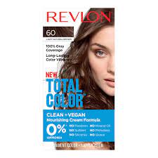 Revlon Total Color Permanent Hair Color Clean And Vegan 100 Gray Coverage Hair Dye 63 Light Golden Brown 5 94 Fl Oz Walmart Com Grey Hair Coverage Vegan Hair Vegan Hair Dye