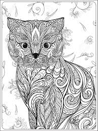 Embarrassed girl with long hair vector. Decorative Cat On Floral Background Vector Illustration Adult Royalty Free Cliparts Vectors And Stock Illustration Image 57226942