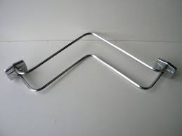 Vintage Fairfield Art Deco Chrome Corner Double Towel Bar Towel Bar Chrome Art Deco