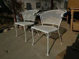 Media in category wrought iron. 2 Vintage Mid Century Salterini Wrought Iron Patio Chairs Modern Outdoor Furnitu Ebay