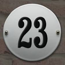 Developers often miss out the number 13 when building new homes. House Number Round Basic Model Hg 26 O 13 Cm Housenumber Curved Nameplates And Housenumbers In Enamel