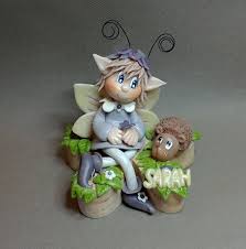 P Tite Elfe Et Son Copain Herisson En Porcelaine Froide Porcelaine Froide Fimo Personnage Porcelaine