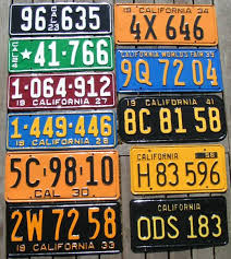 California License Plates Placa De Carro Vintage Placas Vintage