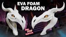 How to Make a Dragon Head out of Foam! Free Templates - Dragon Arm ...