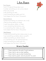 I Am Poem Template: Creative Writing for Students