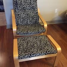Dining chairs with plenty of comfort and style. Best Black And White Ikea Poang Chair W Ottoman For Sale In Quincy Massachusetts For 2021