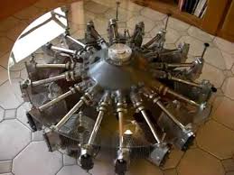 The combination of metal and glass only adds more charm to this table. Lycoming R680 9 Cylinder Radial Engine Coffee Table Youtube