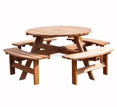 The ultimate in outdoor sitting children's garden outdoor panda picnic bench table. Birchtree 8 Seater Wooden Pub Bench Round Picnic Table Furniture Garden Patio Ebay