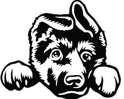 Black And White German Shepherd Painting German Shepherd 109 Peeking Smiling Dog Breed K 9 Pet Police Etsy In 2020 Dog Stencil Smiling Dogs Animal Drawings