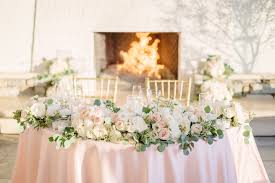 Wedding Flowers Sweetheart Table Arrangement Blush Wedding Monarch Beach Res Sweetheart Table Wedding Wedding Flower Table Decorations Wedding Table Flowers