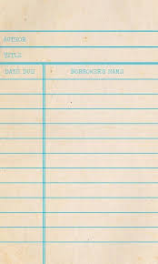 Library Book Card Template Journal Cards Library Themes Vintage Library