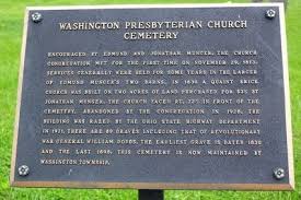 Washington Presbyterian Church Cemetery Historical Marker