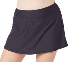 Island Waves Plus Poolside Swim Skirt in Black, 20W