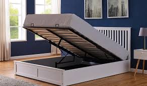 Double corner storage bed unti. Double 4ft6 White Straight Headboard Home Detail Wooden Ottoman Storage Bed Frame In White Or Grey With Curved Or Straight Headboard Design Single Double Or King Size Home Kitchen Bedroom Furniture