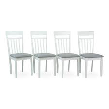 Set of 4 Dining Kitchen Side Chairs Warm Solid Wooden