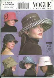 Robot Check Hat Designs Vogue Sewing Patterns Womens Sewing Patterns