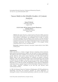 Maybe you would like to learn more about one of these? Pdf Saxon Math In The Middle Grades A Content Analysis