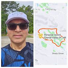 While the world sleeps...10K practice run today AM. Getting ready for a  duathlon this coming weekend.