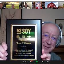 USSEC recognizes Tim O'Keefe for his leadership and dedication to U.S. Soy  and the growth of global aquaculture.  https://ussec.org/celebrating-a-leader-in-aquaculture/
