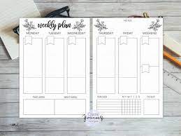 Weekly Bullet Journal Printable Bullet Journal Pages Weekly Planner Planner Insert Dot Grid Journal Dotted Planner Pre Made Journal Bullet Journal Ideen Bullet Journal Notizbuch Journaling Ideen