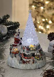 Set Of 2 Clear And White Tree Ice Sculpture Tabletop Decor 11 25 In 2021 Table Top Decor White Tree Ice Sculptures