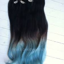 The internet is literally flooded with how to dip dye hair guides. Blue Ombre Hair Extensions Blue Dip Dye From Ninas Creative