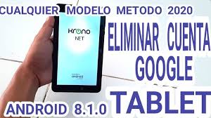 Accounts will be locked temporarily for 30 minutes following five (5) incorrect password attempts. Tablet Krono Net Eliminar Cuenta Google Android 8 1 0 Remove The Account Google Android