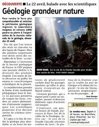 L'association albert monier est ravie de vous présenter l'article paru dans le journal la montagne le 19 mai 2019. Journee Nationale De La Geologie Le 22 Avril 2019 Lmv