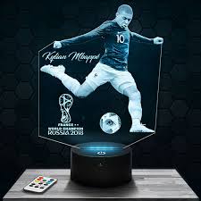 Choisir une option plaque format a5 (15cm x 20cm) (11,90€) plaque format a4 (20cm x 30cm) (21,90€) Mbappe World Cup 3d Led Lamp With A Base Of Your Choice Pictyourlamp
