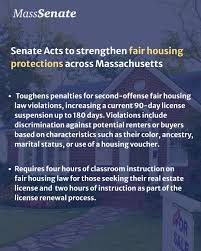 Massachusetts State Senate | As the Trump administration works to weaken  federal fair housing law, the Massachusetts Senate took action today to  give everyone a fair... | Instagram